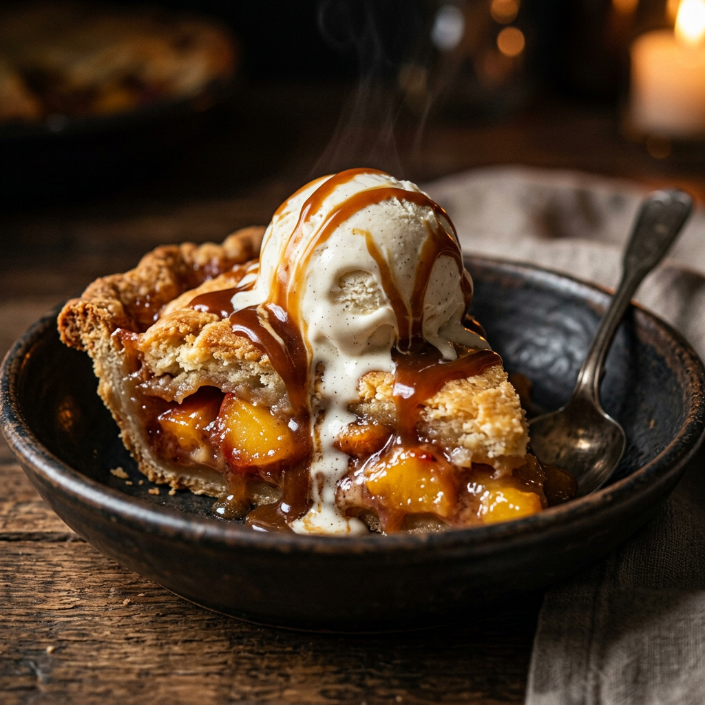 Warm Peach Cobbler